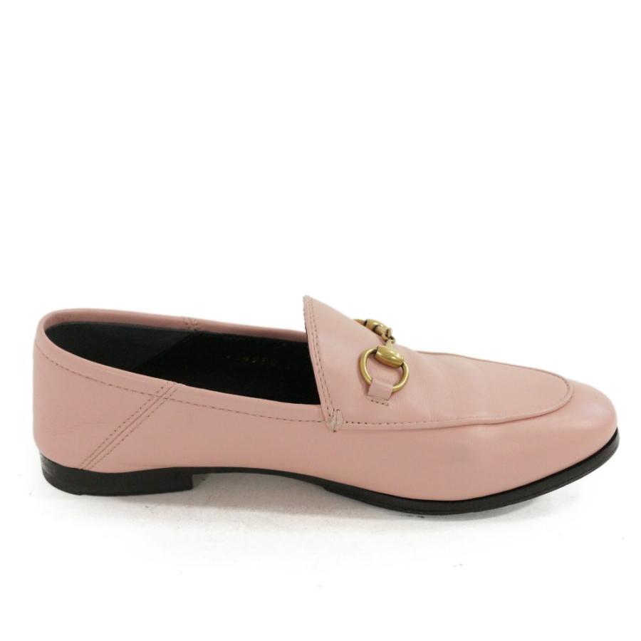 18SS グッチ レザー ホースビット・ローファー靴/414998/35 1/2/ピンク×ゴールド/GUCCI 翌日配送可/217069 | GUCCI | 01