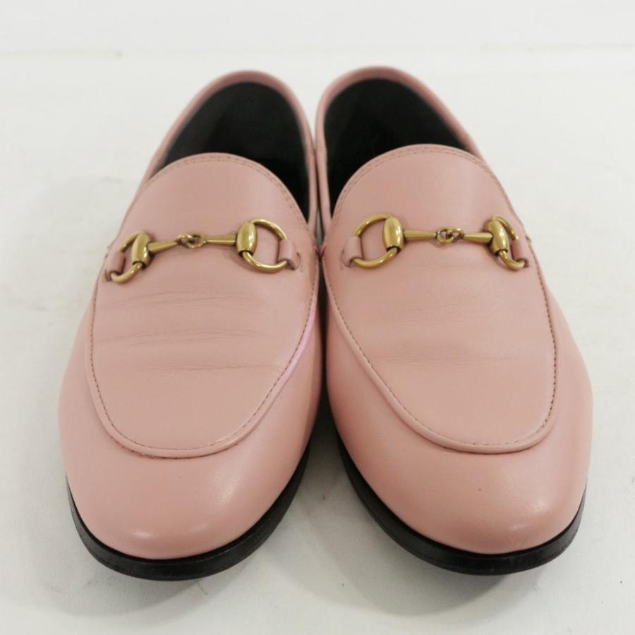 18SS グッチ レザー ホースビット・ローファー靴/414998/35 1/2/ピンク×ゴールド/GUCCI 翌日配送可/217069 | GUCCI | 03