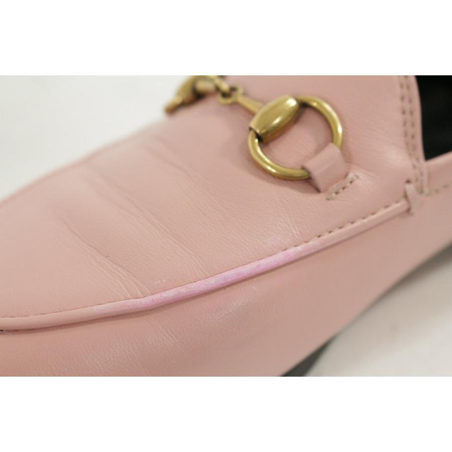 18SS グッチ レザー ホースビット・ローファー靴/414998/35 1/2/ピンク×ゴールド/GUCCI 翌日配送可/217069 | GUCCI | 07