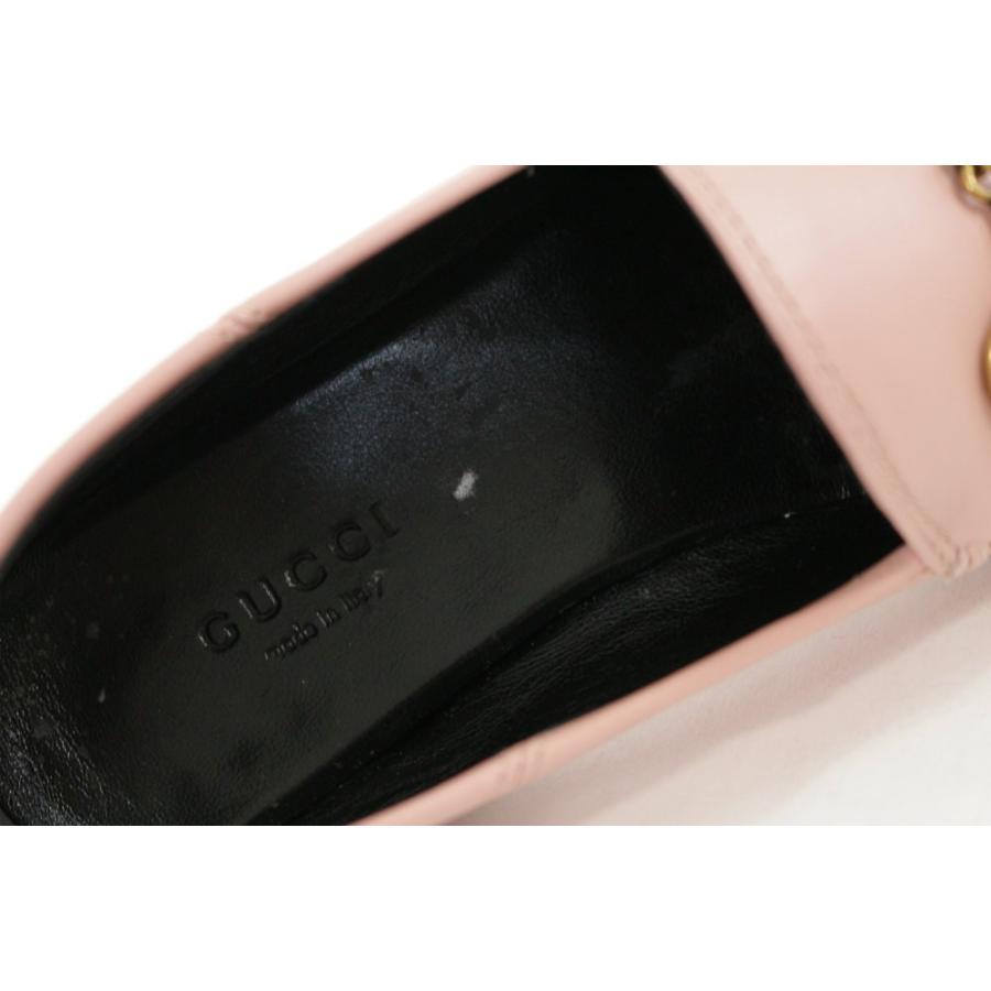 18SS グッチ レザー ホースビット・ローファー靴/414998/35 1/2/ピンク×ゴールド/GUCCI 翌日配送可/217069 | GUCCI | 08