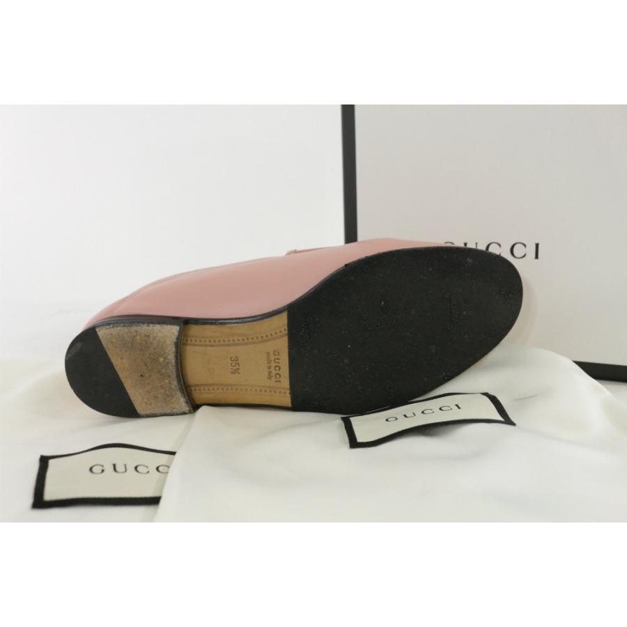 18SS グッチ レザー ホースビット・ローファー靴/414998/35 1/2/ピンク×ゴールド/GUCCI 翌日配送可/217069 | GUCCI | 09