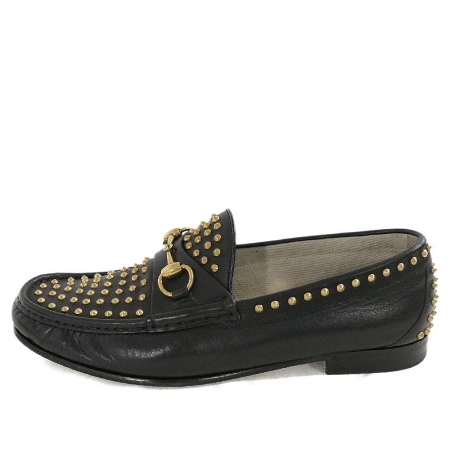 グッチ 1953 60周年 ホースビット スタッズ ローファー靴/8(27cm相当)/ブラック×ゴールド/RF4/219849 | GUCCI