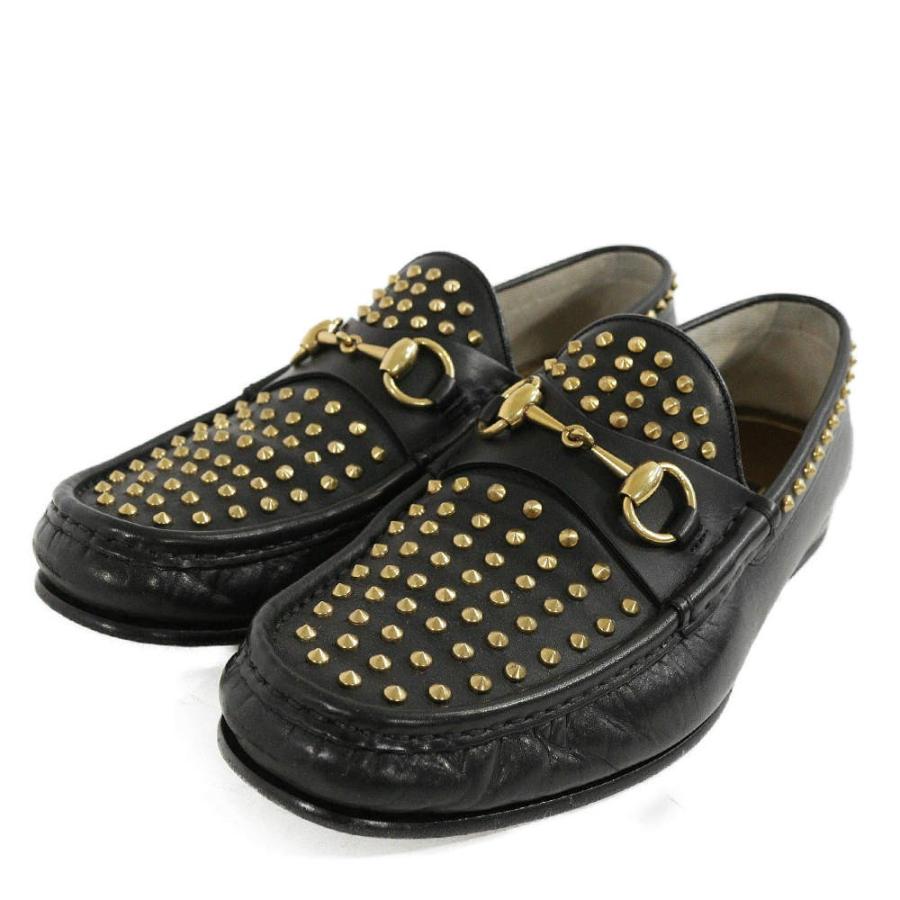 グッチ 1953 60周年 ホースビット スタッズ ローファー靴/8(27cm相当)/ブラック×ゴールド/RF4/219849 | GUCCI | 02
