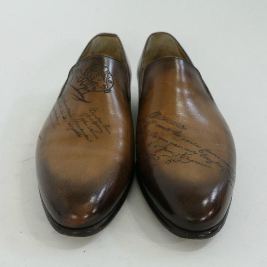 Berluti ベルルッティ カリグラフィー ローファー【美品】 美品▽Berluti ベルルッティ オルガ期 ラピエセルプリゼ カリグラフィ