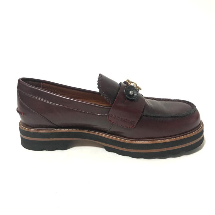 COACH コーチ ローファー靴 フラワー金具×フェイクパール/G1218