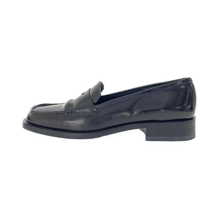 PRADA プラダ スクエアトゥ・レザーコインローファー 靴/37 PRADA プラダ スクエアトゥ・レザーコインローファー 靴/37