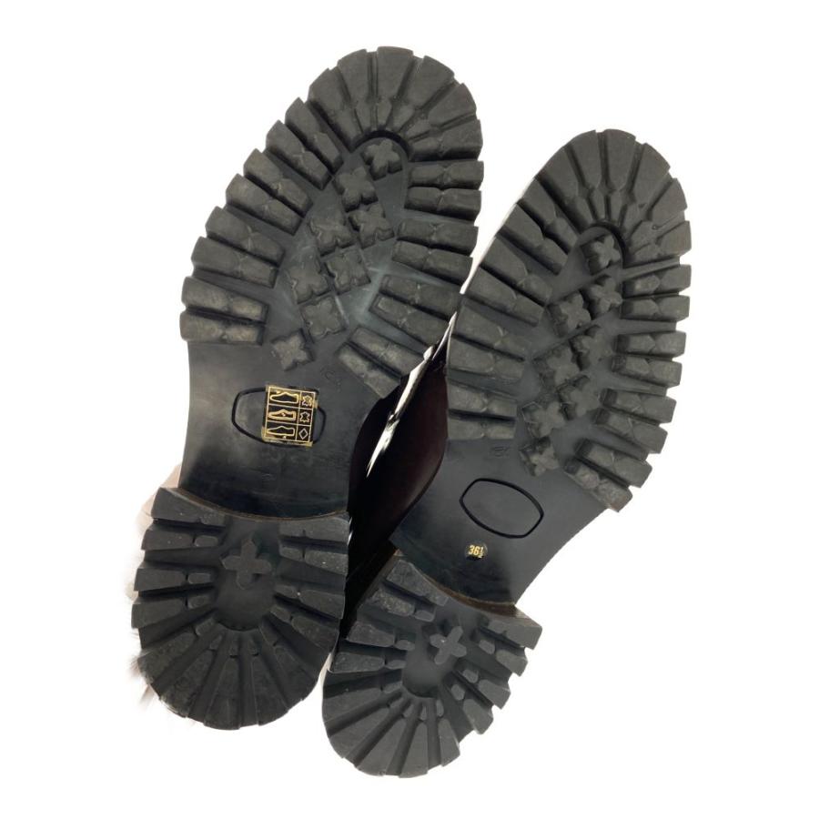 PRADA（プラダ） ロゴプレートレザーローファー 靴/0509/36 1/2(23