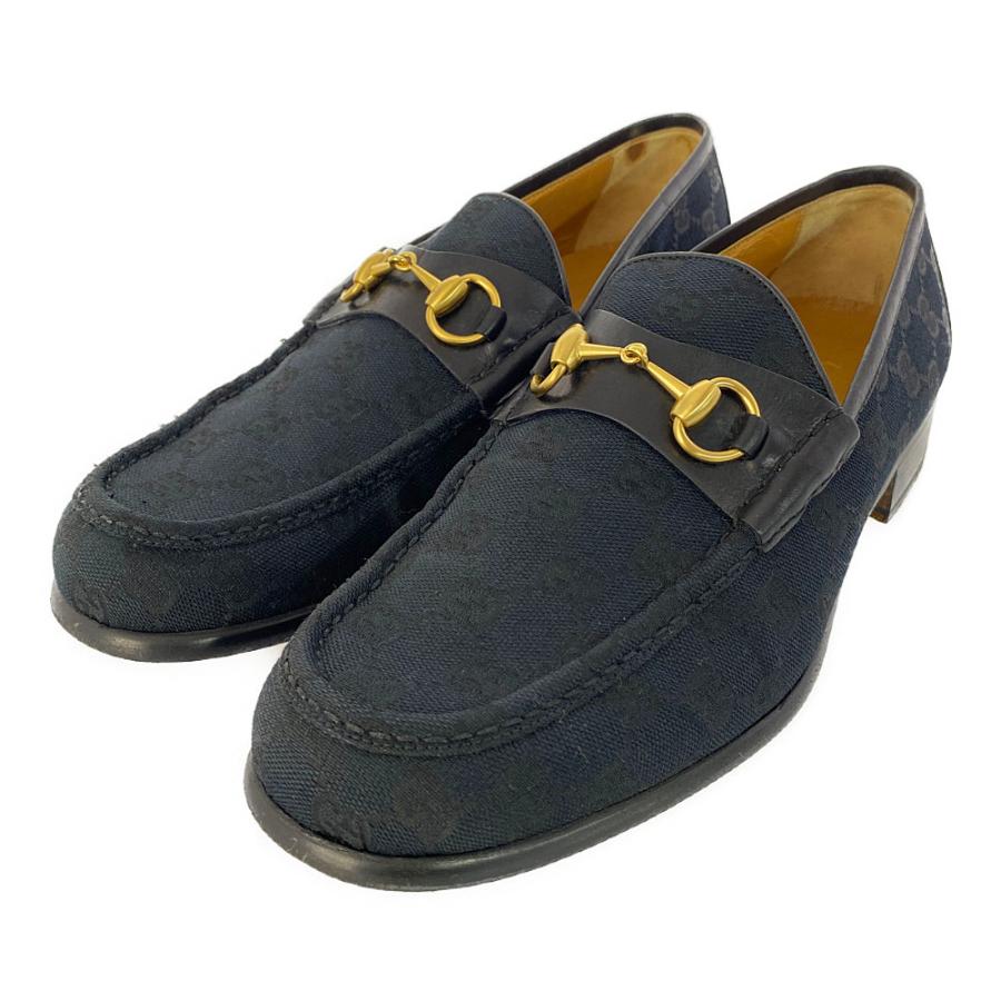 GUCCI グッチ 43E ビットローファー 黒 グッチ ホースビット 1953〕メンズ ローファーブラック レザー