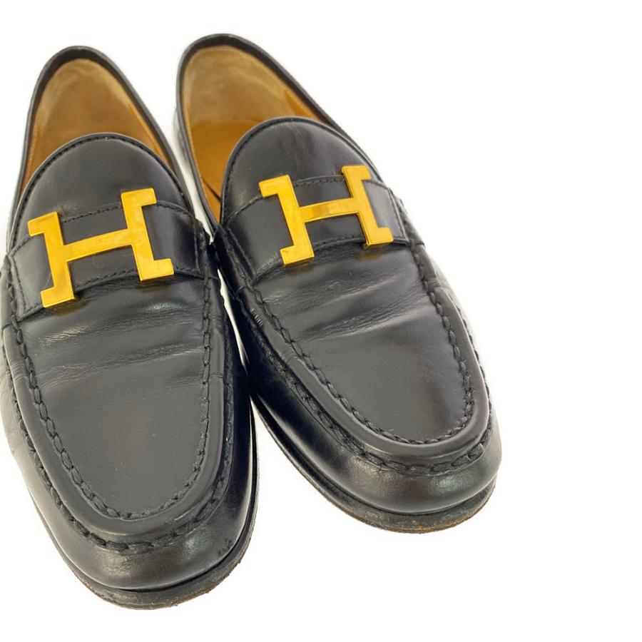 最終価格❣️エルメス コンスタンス ローファー シルバー金具 35 HERMES（エルメス） コンスタンスローファー 靴 Hバックル/35 1/2(22.5