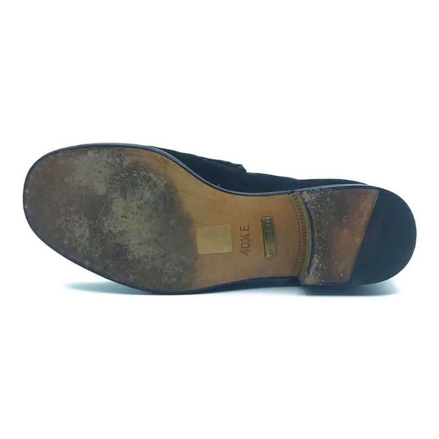 グッチ ホースビット ローファー スエード シューズ 37 1/2 モカシン GUCCI - グッチ ローファー ホースビット モカシン デニム