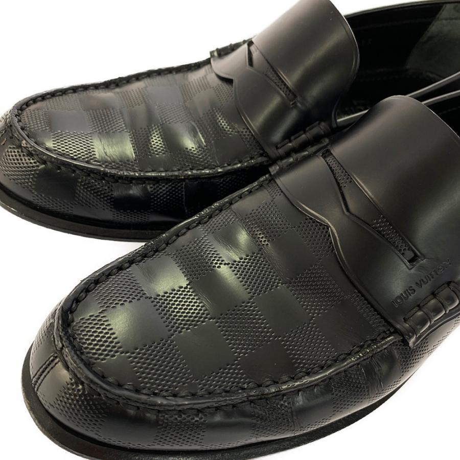 LOUIS VUITTON ルイヴィトンダミエ ルイヴィトン ローファー ルイ・ヴィトン LOUIS VUITTON LVロゴ 刺繍ダミエグラフィット