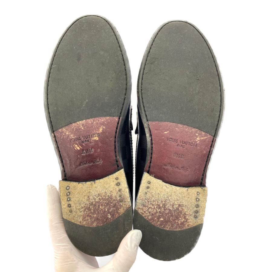 LOUIS VUITTON ルイヴィトンダミエ ルイヴィトン ローファー ルイ・ヴィトン LOUIS VUITTON LVロゴ 刺繍ダミエグラフィット