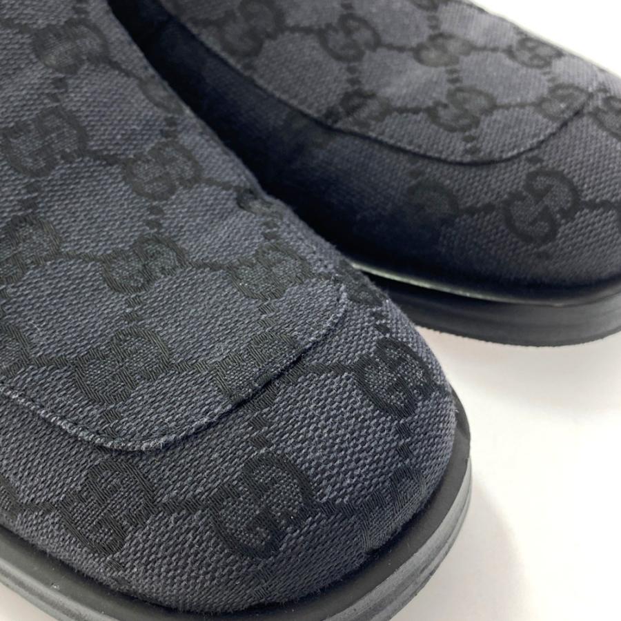 GUCCI グッチ GGキャンバス・スクエアトゥローファー靴/37C