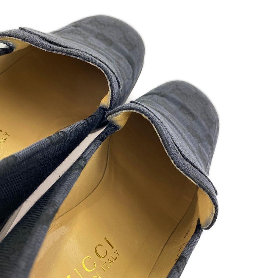 新品未使用✨GUCCI グッチ ローファー GG柄 キャンバス スクエアトゥ　黒 GUCCI グッチ ローファー 414998 DLC00 レディース レザー