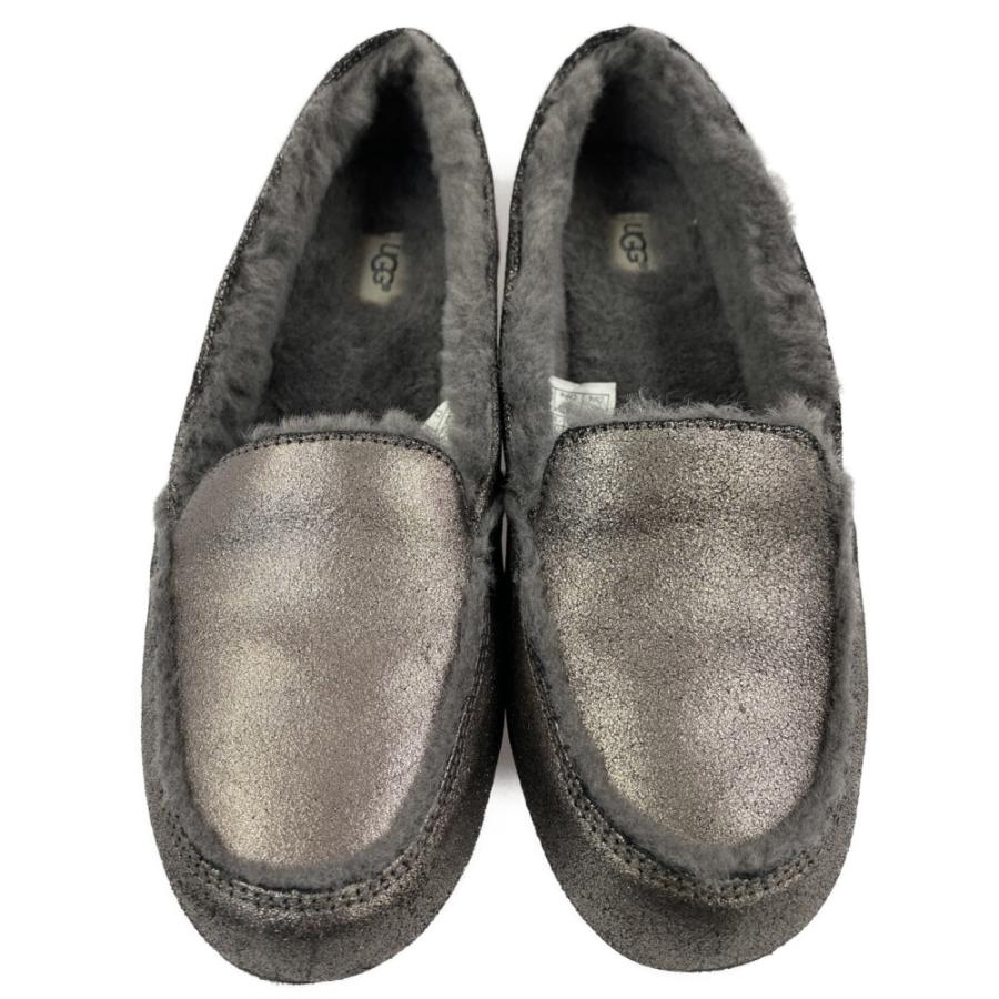UGGローファー モカシンシルバー アグ ローファー靴/1096458/JAPAN 25 cm/シルバー/UGG 翌日配送可