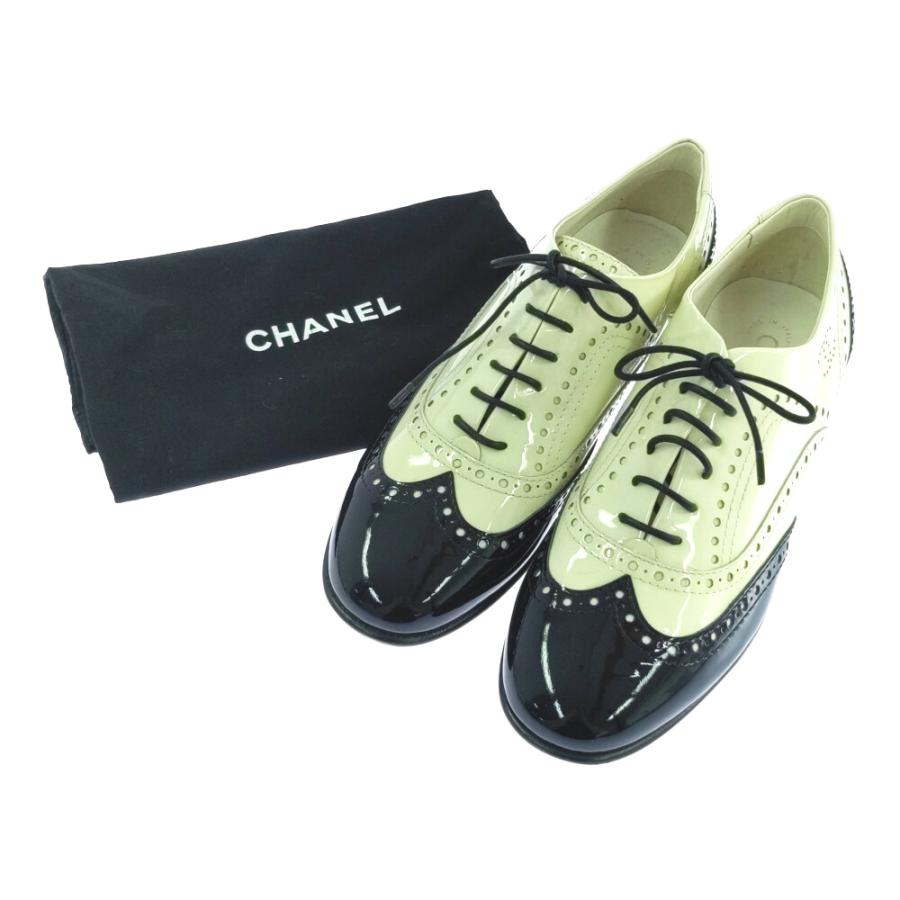 CHANEL シャネル ココマーク エナメル レザー 革 ローファー 靴