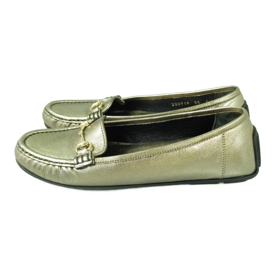 GUCCI（グッチ） ホースビット メタリック レザー ローファー 靴