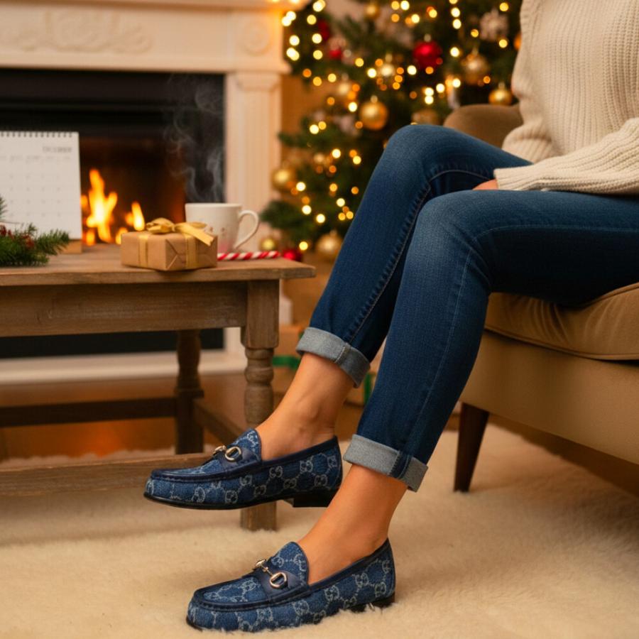 (ラスト1点) GUCCI グッチ GGキャンバス ホースビット 1953 デニム ローファー靴/815526/36/ブルー/翌日配送可/b251111/595995 | GUCCI | 09