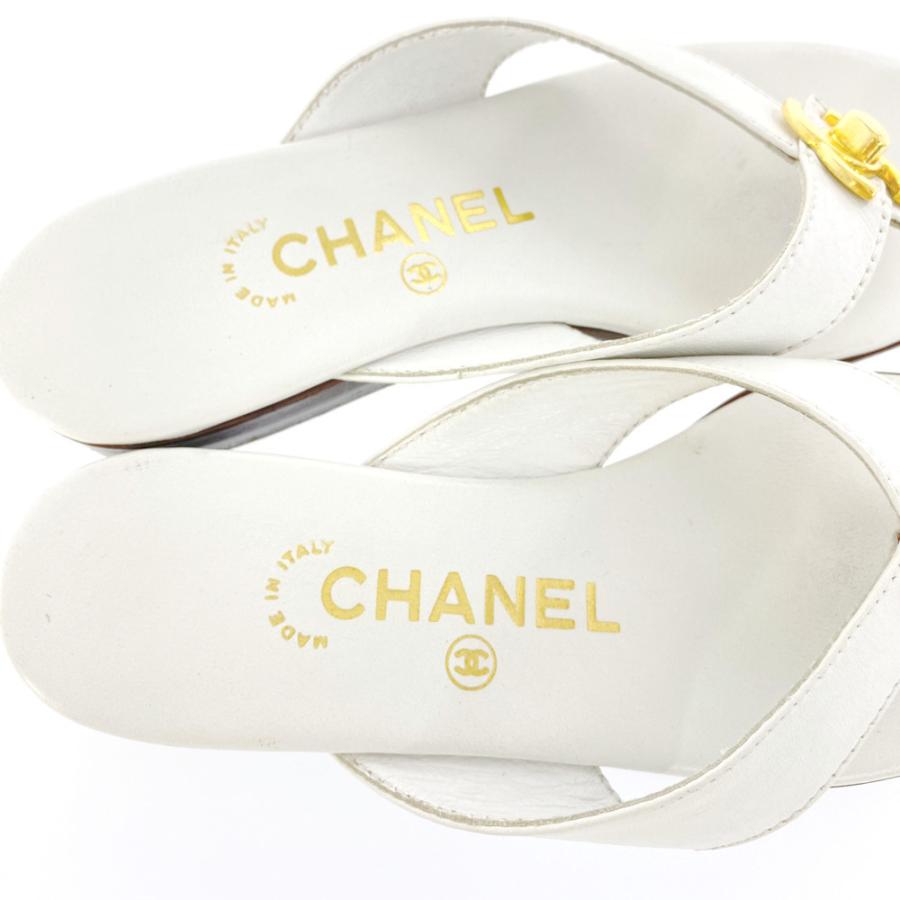 CHANEL シャネル ココマークターンロック・トングサンダル 靴/36
