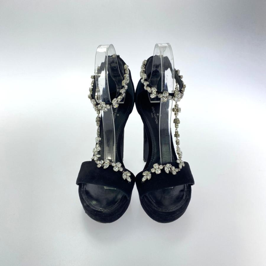 ルイヴィトン ビジュー ヒールサンダル 靴/NL0148/37/ブラック  