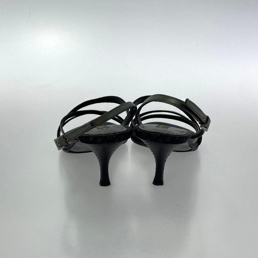 LOUIS VUITTONルイヴィトン  モノグラム サテン ミュール　サンダル ルイヴィトン モノグラム・サテン・パイソン・ミュール