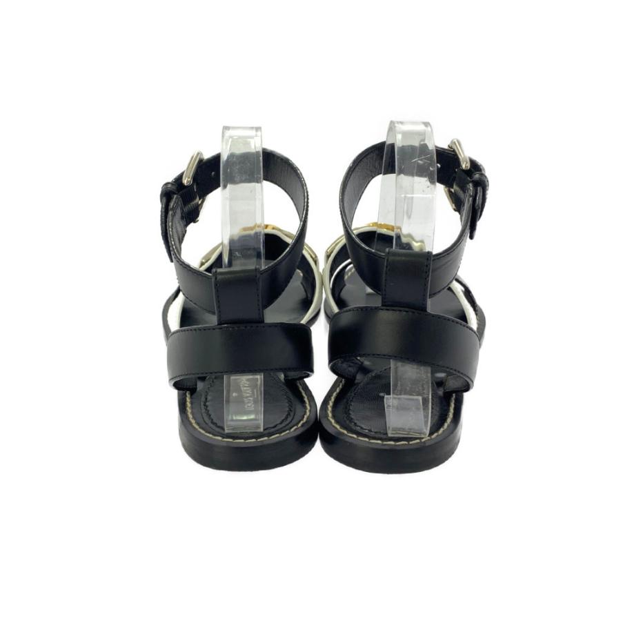 ルイヴィトン モノグラムサークルロゴ レザーストラップサンダル 靴/37