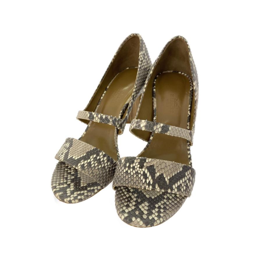 HERMES エルメス パイソンレザー パンプス サンダル 靴/161216Z/371/2  