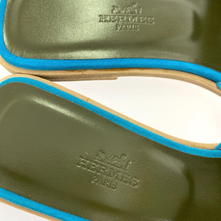HERMES エルメス オラン リーフ スエードレザー ミュール