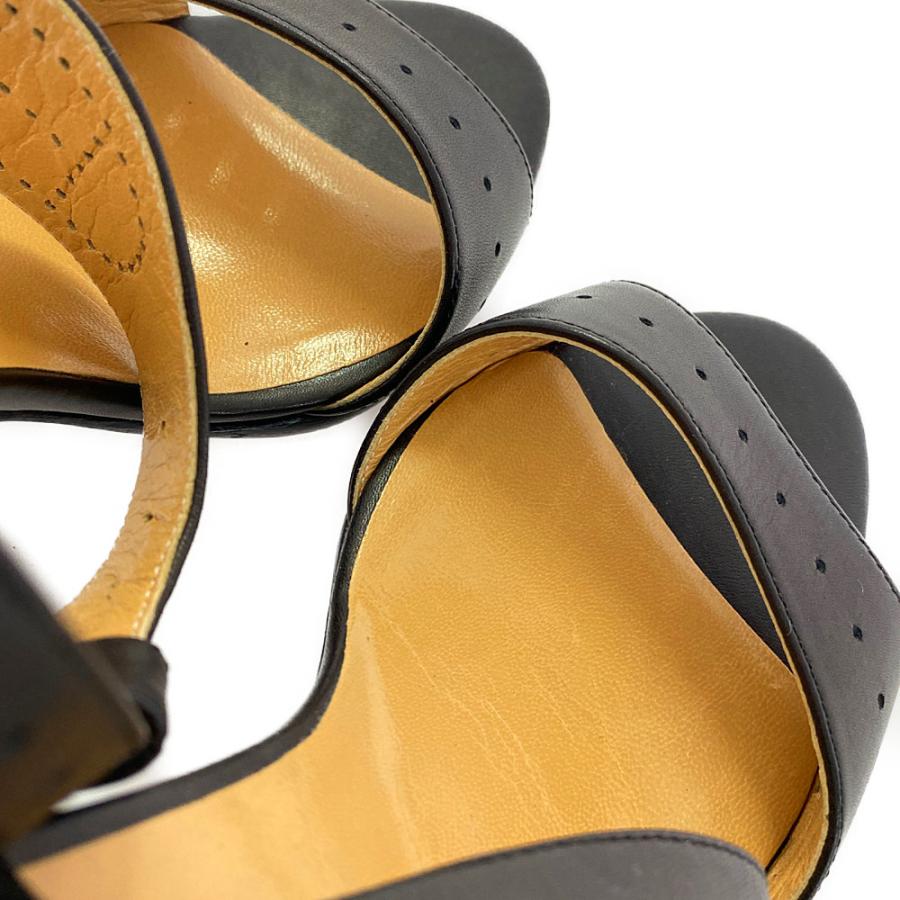 HERMES エルメス　エブリン　サンダル HERMES（エルメス） エヴリン・ストラップサンダル 靴/35/ブラック