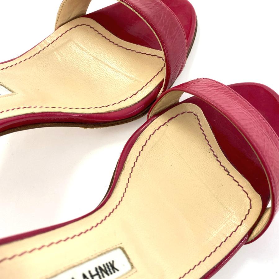 Manolo Blahnik ヒールサンダル　サイズ361/2 MANOLO BLAHNIK（マノロブラニク） パテントレザーサンダル 靴/361/2