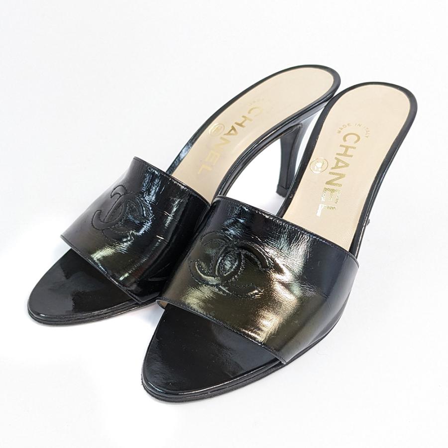 シャネル 36 1/2 サンダル レザー ブラック | www.elektroepiliacija.lt
