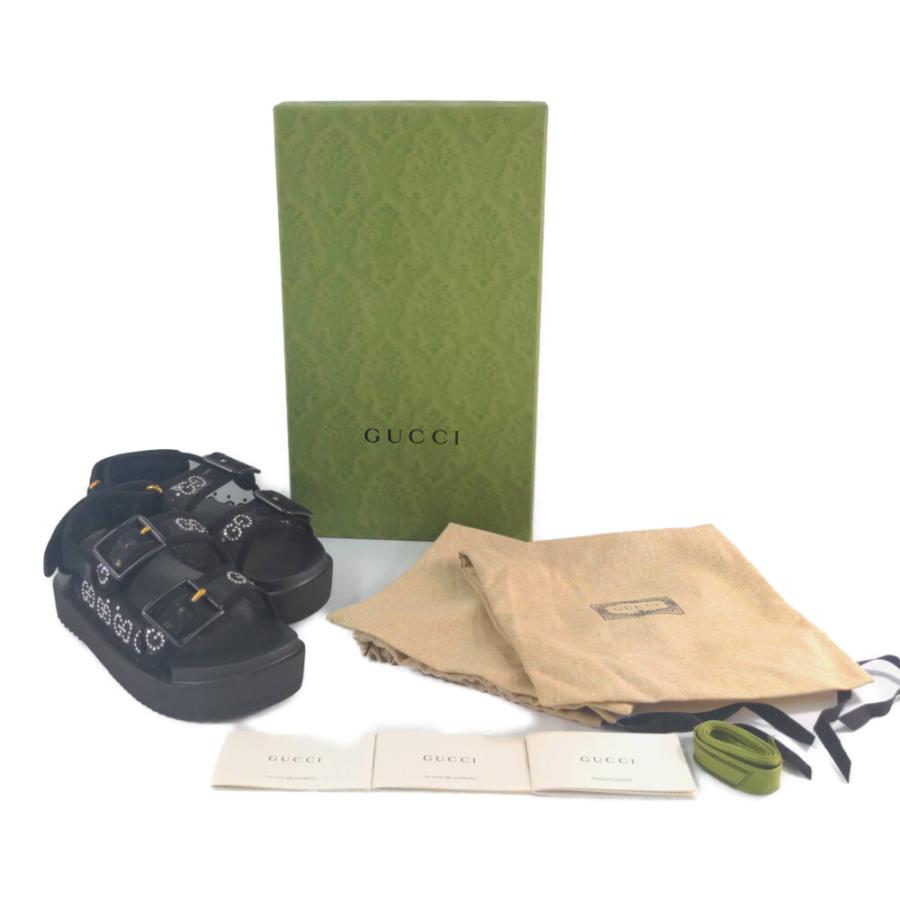 GUCCI グッチ クリスタル付きGGウィメンズ・チャンキーソール GUCCI グッチ クリスタル付きGGウィメンズ・チャンキーソール