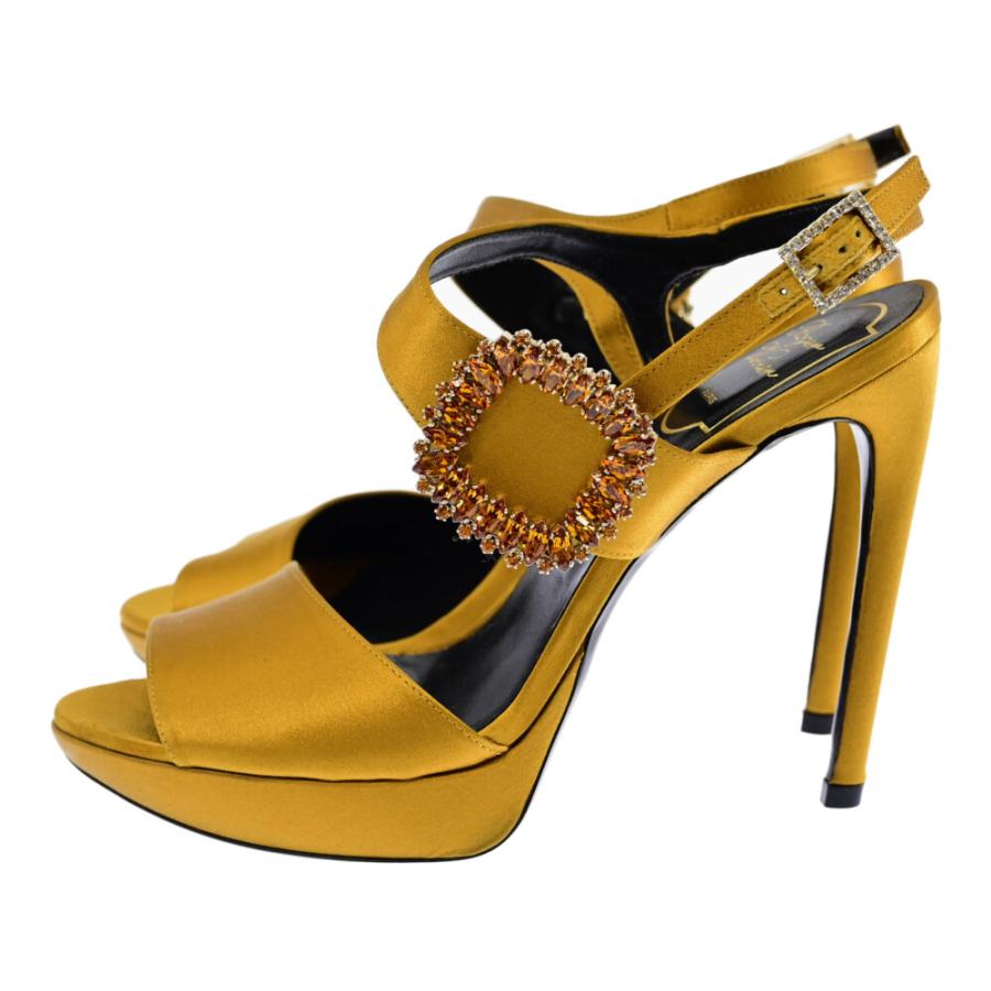 Roger Vivier ロジェヴィヴィエ ビジューバックル サテン ヒール 