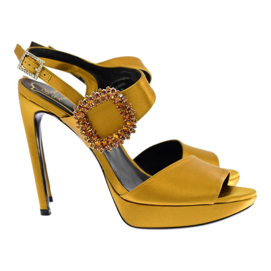 新品　ロジェヴィヴィエ　ビジューバックル　ハイヒール　パンプス　サンダル　36 Roger Vivier ロジェヴィヴィエ ビジューバックル サテン ヒール