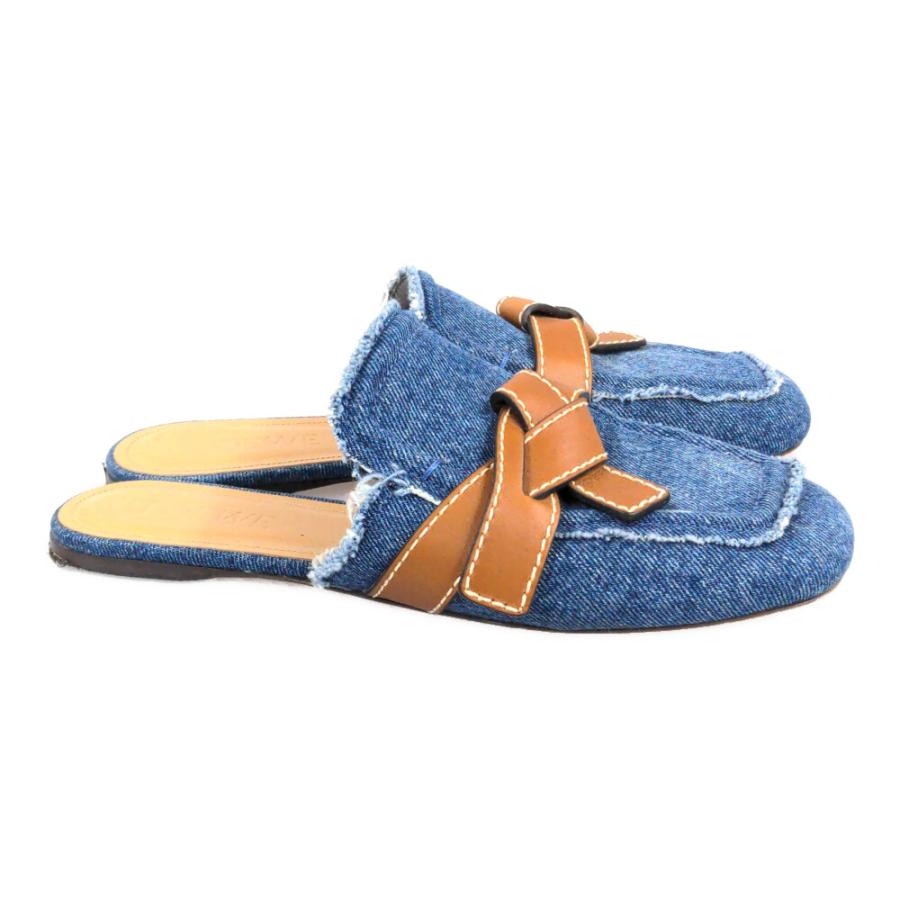 LOEWE ロエベ レザーリボン フラット サンダル 靴/562201/38 LOEWE ロエベ レザーリボン フラット サンダル 靴/562201/38