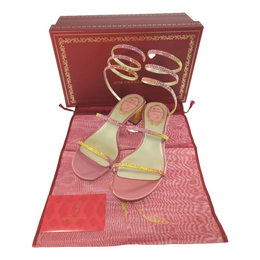 レネ カオヴィラ サンダル 36 RENE CAOVILLA レネカオヴィラ TROPICAL JUICE SATIN