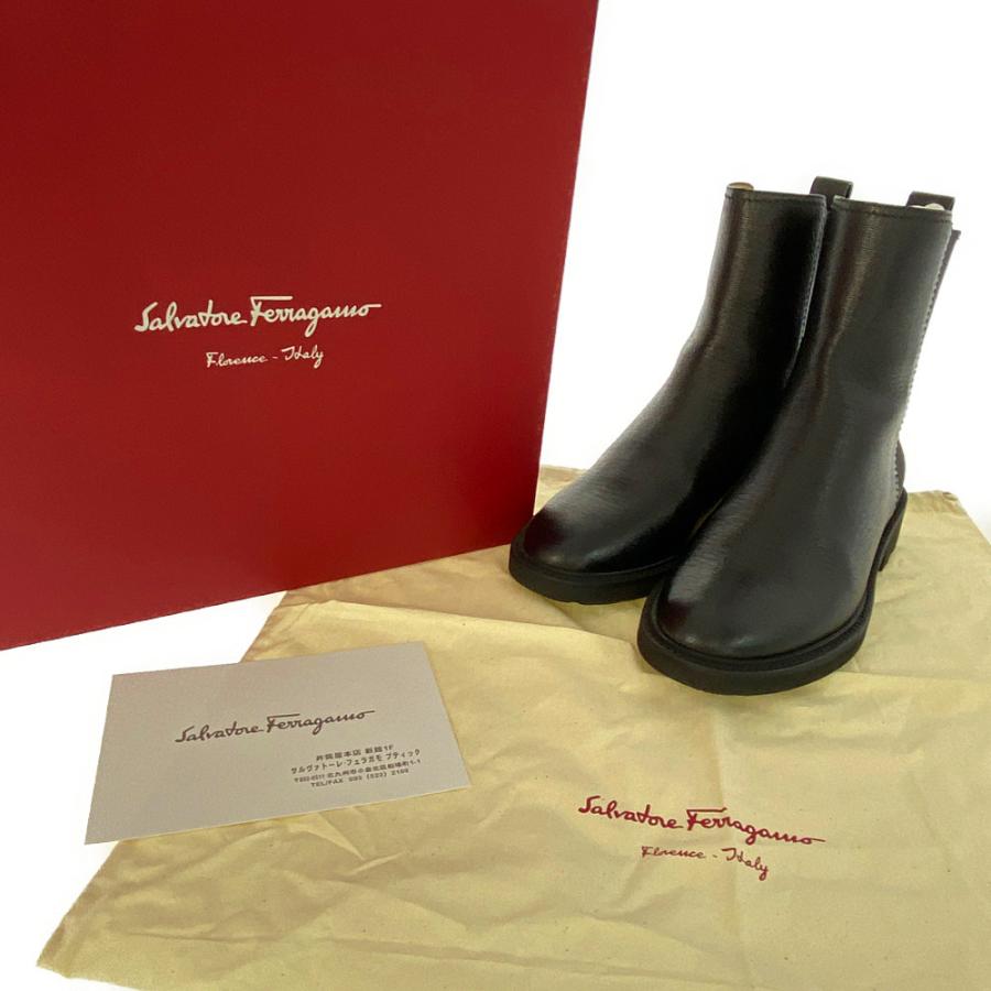 サルヴァトーレフェラガモ FAZIO・レザーサイドゴアブーツ