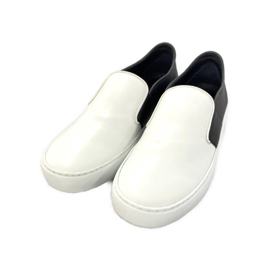 CHANEL シャネル バイカラー レザー スリッポン スニーカー 靴/G31713 