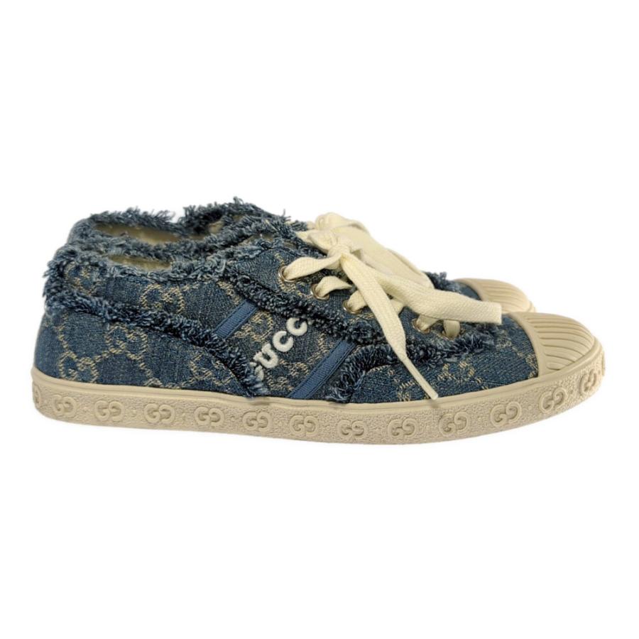 GUCCI（グッチ） ロゴ 24SS GGパターン デニム スニーカー 靴/784213