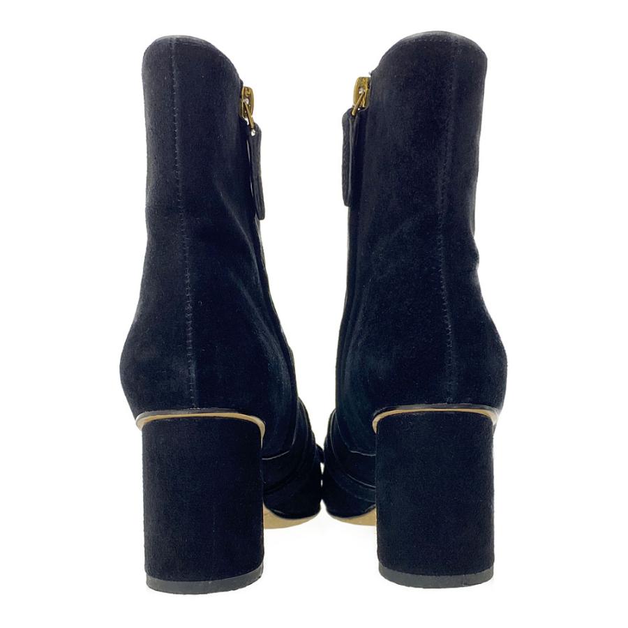 グッチ ショートブーツ マーモント スエード フリンジ ブラック サイズ