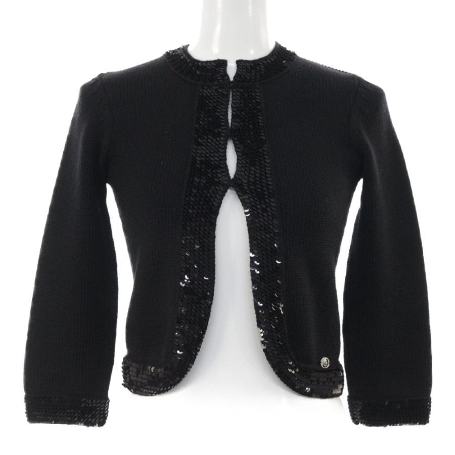 CHANEL シャネル ニットカーディガントップス スパンコール CHANEL シャネル ニットカーディガントップス スパンコール