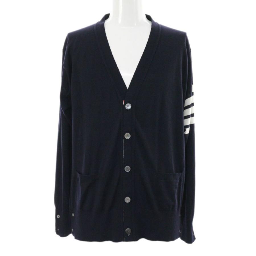 トムブラウン トリコロール Lサイズ コットン カーディガン トム