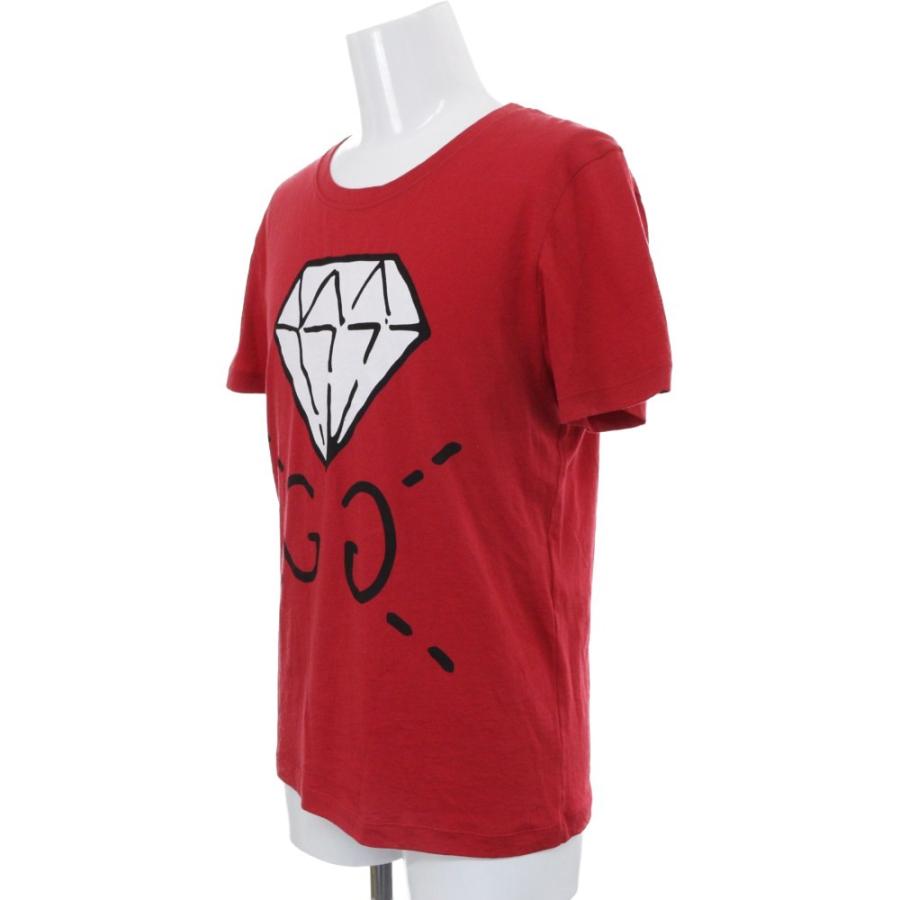 ア*】様 【レア】GUCCI グッチ 半袖カットソー シルク レッド　総柄　ロゴ GUCCI（グッチ） 半袖・カットソー・Tシャツトップス 17SS ダイヤ