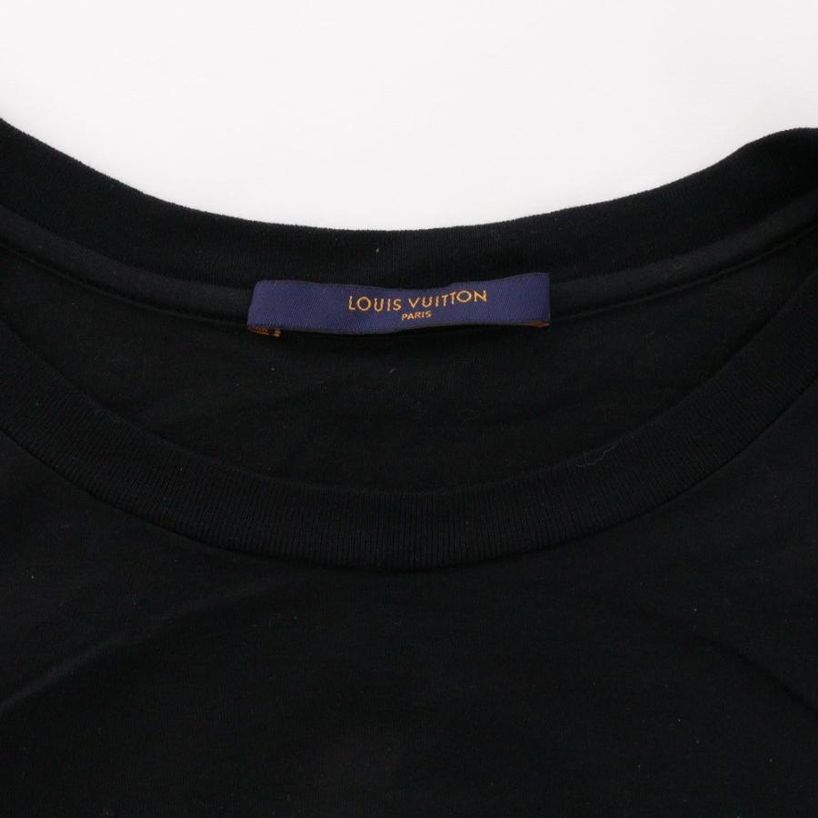 美品　ルイヴィトン　ロングスリーブTシャツ　ロゴプリント　ブラック　Sサイズ ルイヴィトン 長袖・カットソー・Tシャツトップス ロゴプリント