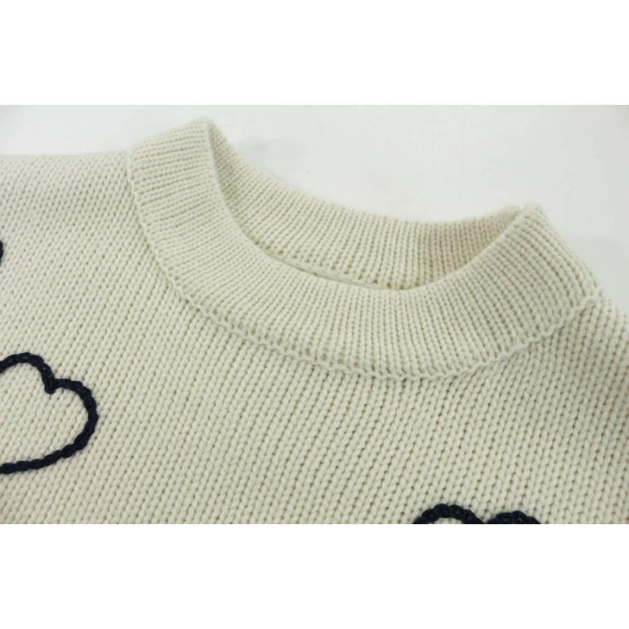 Chah Chah チャーチャー HEARTFUL EMBROIDERY ニット