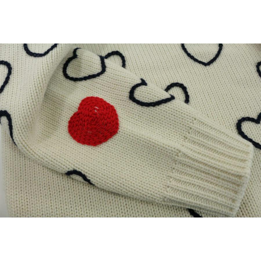 チャーチャー HEARTFULL HAND EMBROIDERY KNIT・長袖・ハート柄 ニット 