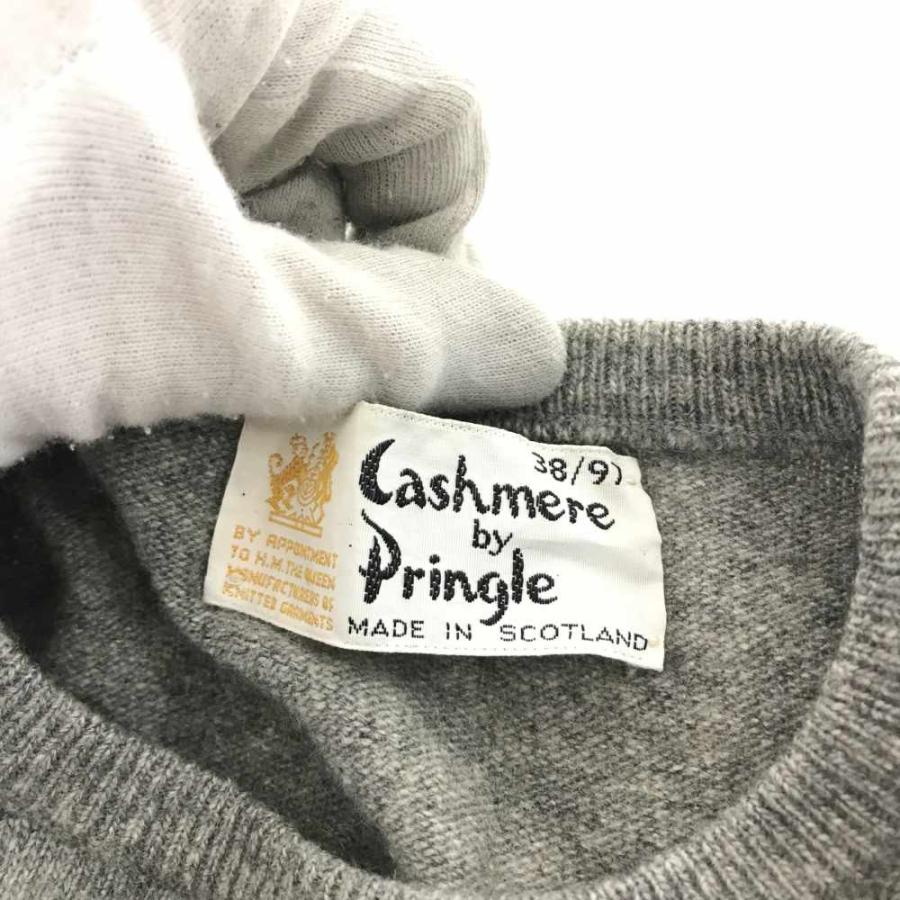 新品　プリングルオブスコットランド　英国　ニット　カシミヤ100% グレー Pringle of Scotland（プリングルオブスコットランド） プリングル