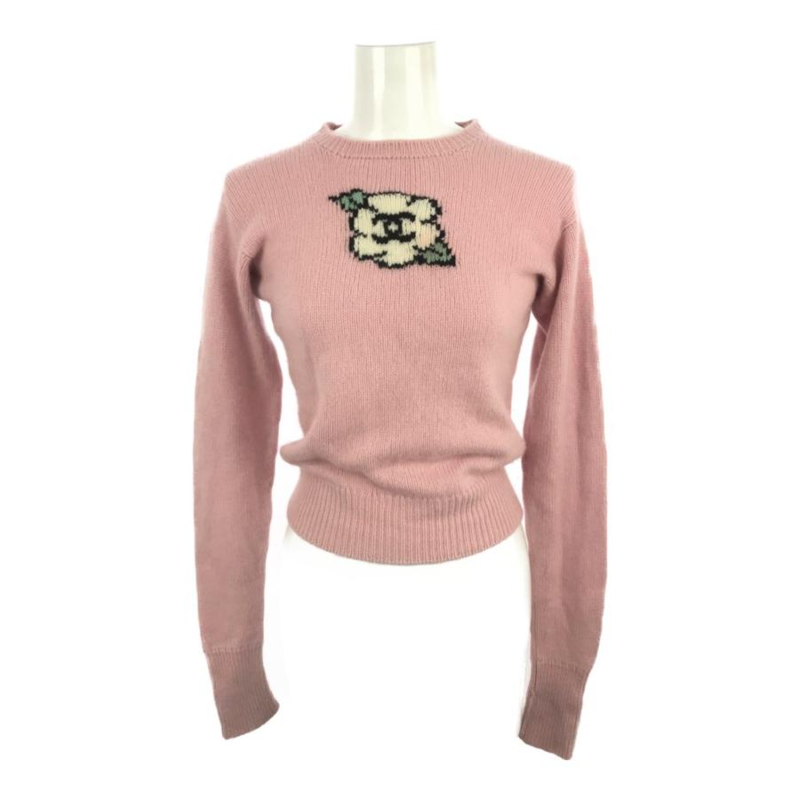 CHANEL シャネル 長袖・ニット・セータートップス カメリア/38 CHANEL シャネル 長袖・ニット・セータートップス カメリア/38