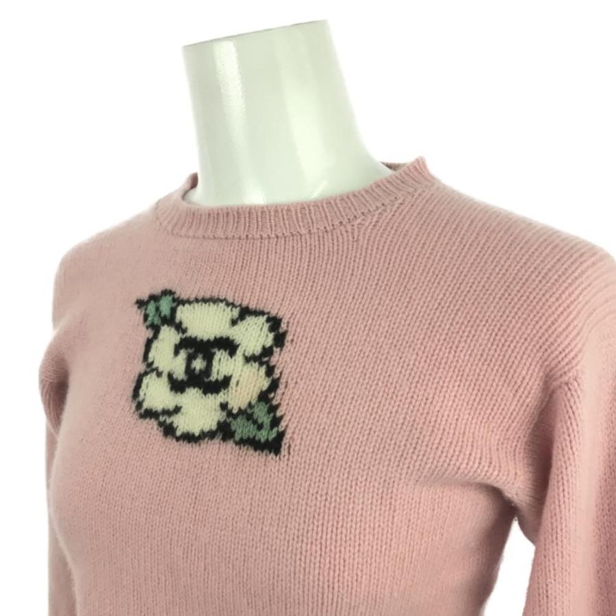 CHANEL シャネル 長袖・ニット・セータートップス カメリア/38 CHANEL シャネル 長袖・ニット・セータートップス カメリア/38