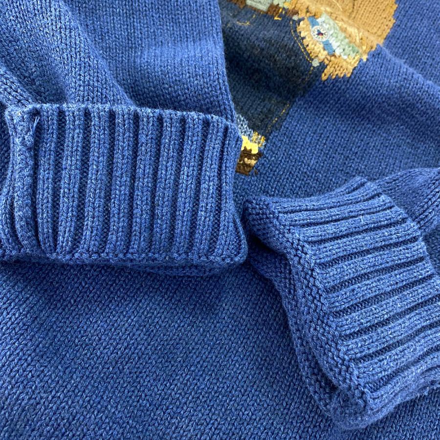 【ポロラルフローレン】ニット　セーター　ポロベア　XLサイズ　ネイビー POLO RALPH LAUREN ポロラルフローレン ポロベア柄 ニット ネイビー